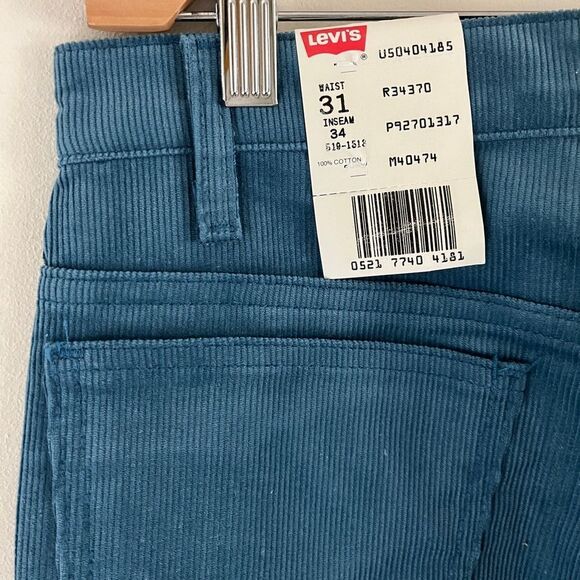 VINTAGE Levi’s 519 Blue Corduroy Pants 31 x 34 - Picture 7 of 9